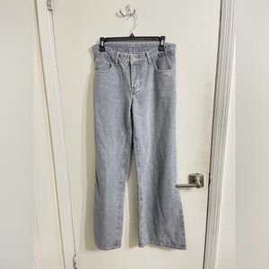 Gray Denim Straight Leg Jeans Women’s